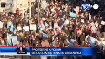 En Argentina ciudadanas protestaron contra la gestión del presidente Alberto Fernández