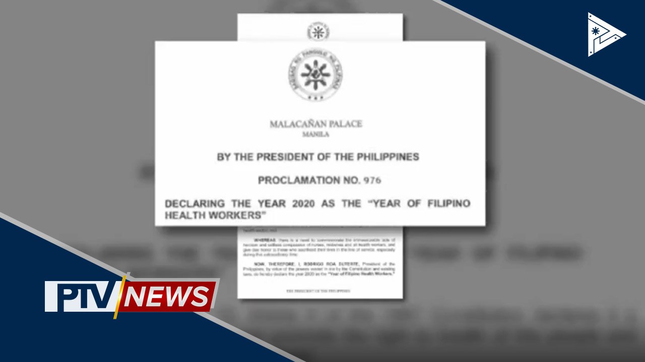 2020, idineklara bilang Year of Filipino Health Workers