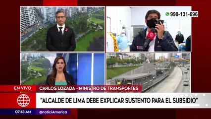 Primera Edición: Lozada indicó que los Servicios del Metropolitano no se suspenderán