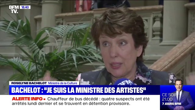 Roselyne Bachelot: Je suis la ministre des artistes et des territoires