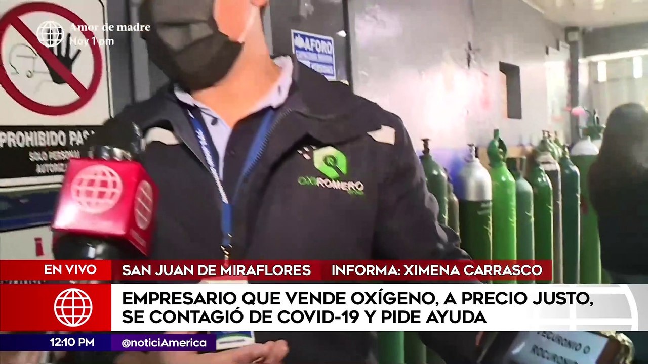 Edición Mediodía: Empresario que vende oxígeno a precio justo se contagió de Covid-19