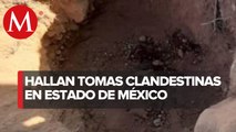 Aseguran 2 tomas clandestinas de combustible en el Estado de México