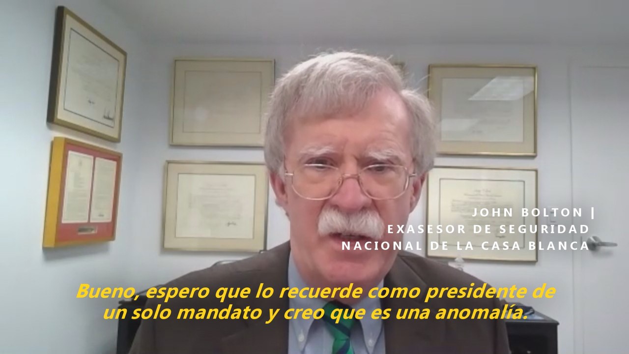 Bolton sobre Trump: "Cuando desaparezca todos se preguntarán cómo llegó al poder"