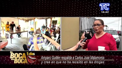 La actriz Amparo Guillén respalda a Carlos José Matamoros por comentarios de que ha recaído en las drogas