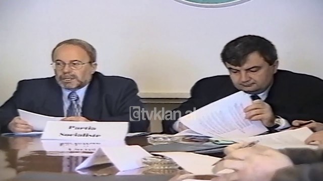 Fatos Nano dhe Neritan Ceka per tryezen politike (8 korrik 2000)