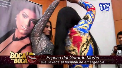 Esposa de Gerardo Morán fue llevada de emergencia a un hospital