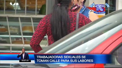 Trabajadoras sexuales se toman calle para sus labores