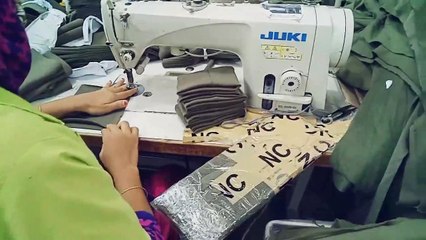 cuff sewing & fold by one operator