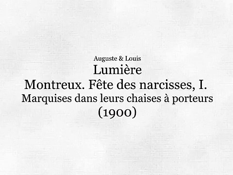 Montreux fête des narcisses, I. Marquises dans leurs chaises à porteurs (Montreux, festival de narcisos, I. Marquesas en sus sillas de manos) [1900]