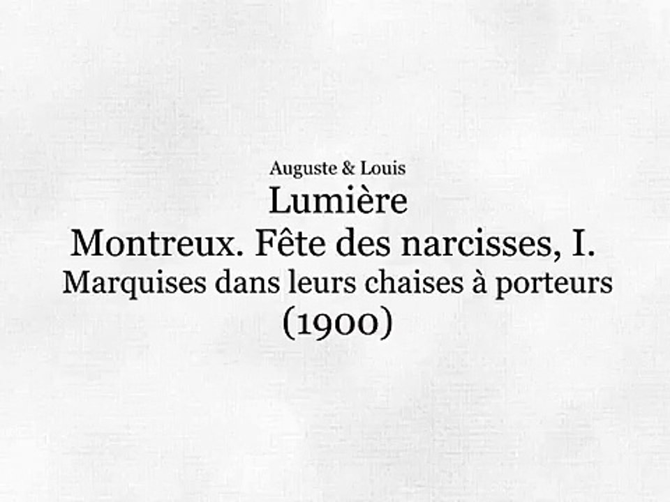 Montreux  fête des narcisses, I. Marquises dans leurs chaises à porteurs (Montreux, festival de narcisos, I. Marquesas en sus sillas de manos) [1900]