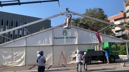 El CUAP Prat de la Riba (Lleida) se amplía con una carpa por el coronavirus