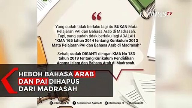 Netizen Geger Bahasa Arab dan PAI Dihapus di Madrasah, Ini Penjelasan Kemenag
