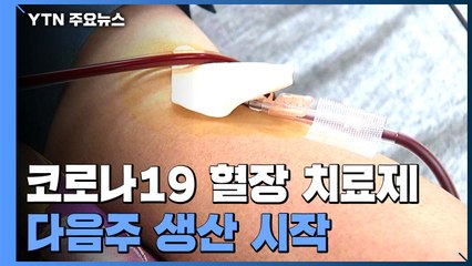 코로나19 혈장 치료제 다음주 생산 뒤 바로 임상 시험 / YTN