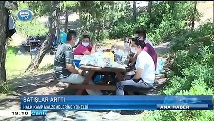 Halk kamp malzemelerine yöneldi