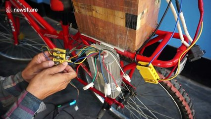 YouTuber makes homemade e-bike for less than 200 US dollars