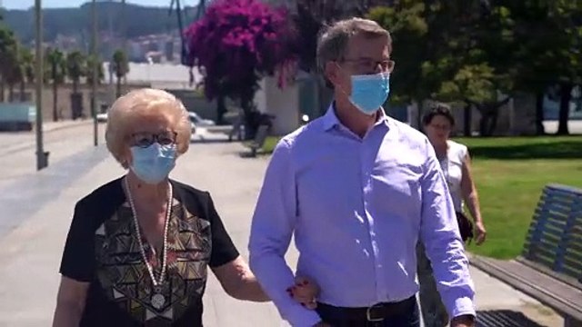 Alberto Núñez Feijóo durante la jornada de reflexión