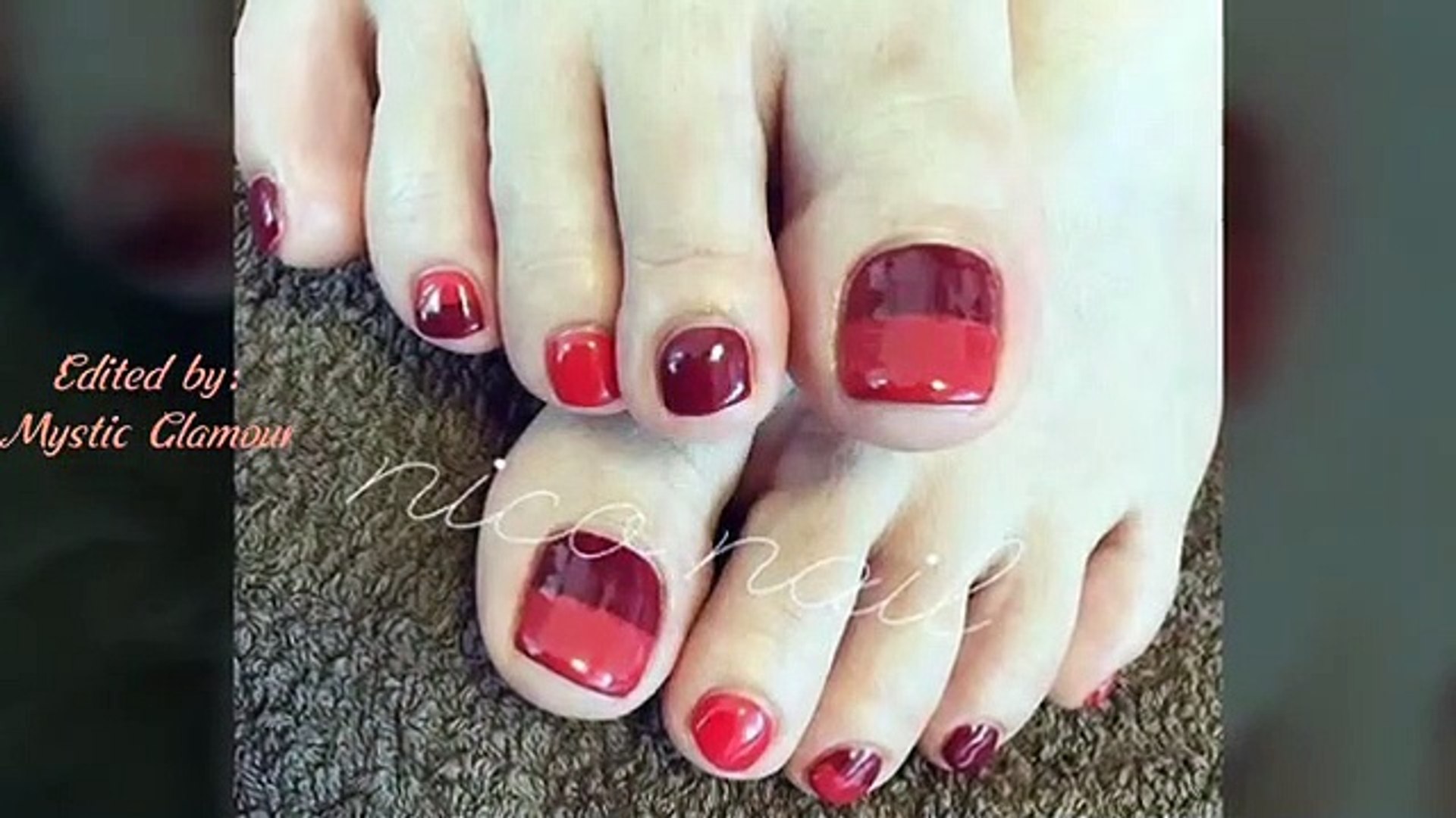 Red toe nail art designs - video Dailymotion