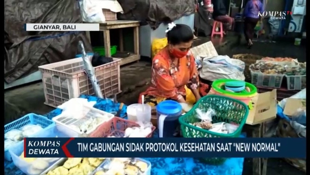 Sidak Protokol Kesehatan Di Pasar Gianyar