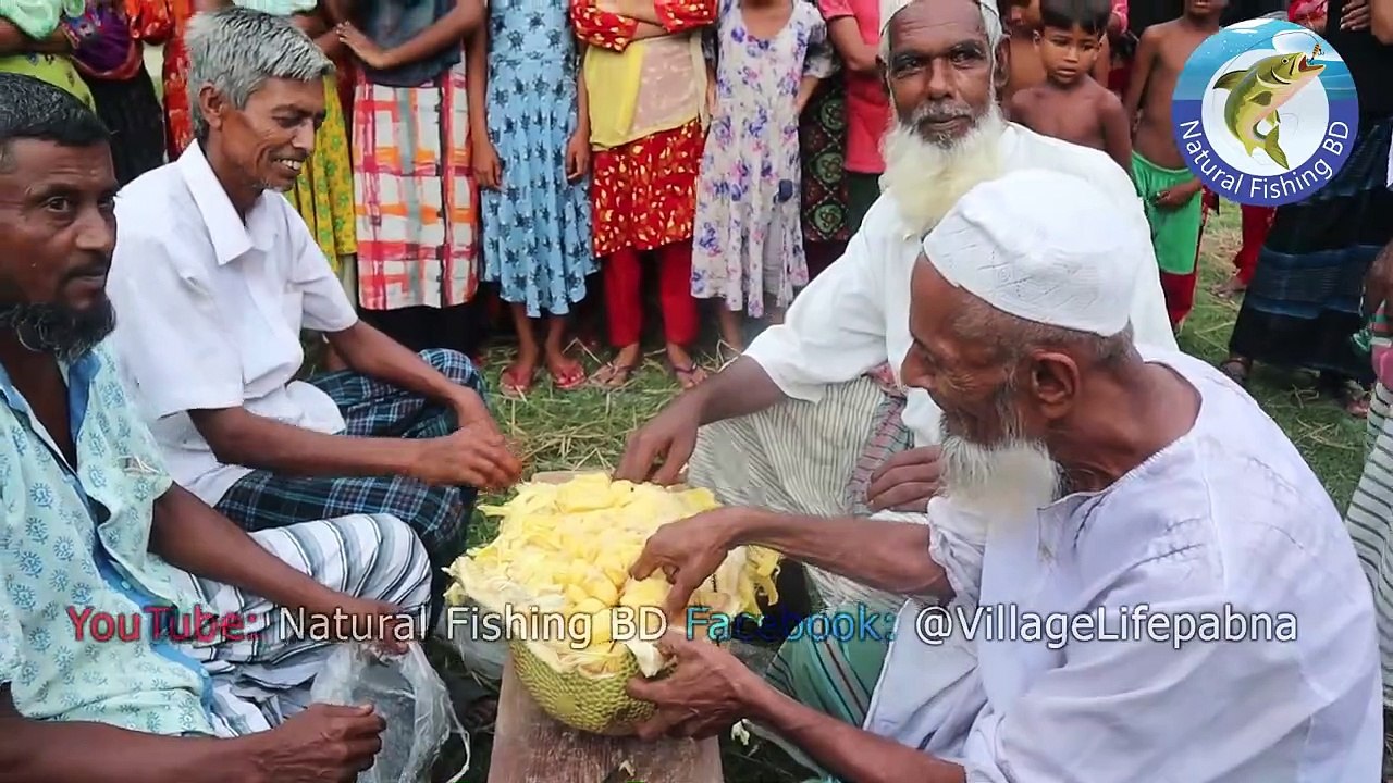 Village Uncle Jackfruit Eating Competition - Eating Challenge -  Fun game