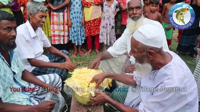 Village Uncle Jackfruit Eating Competition - Eating Challenge - Fun game