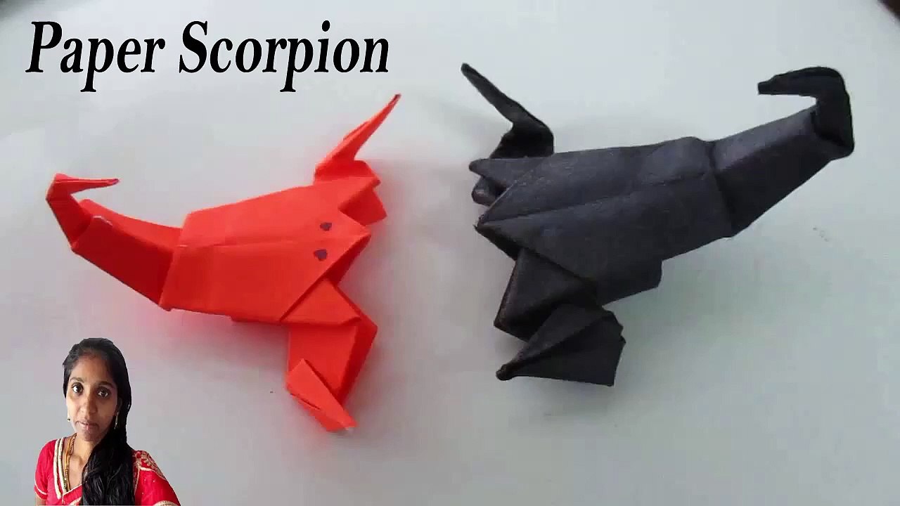 How to Make An Origami Scorpion Easy Paper Scorpion Origami Paper Craft Scorpion Origami
