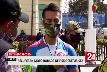 Jesús María: PNP recupera en tiempo récord  moto robada a fisicoculturista