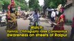 Watch: Yamraj, Chitragupta raise Coronavirus awareness on streets of Raipur