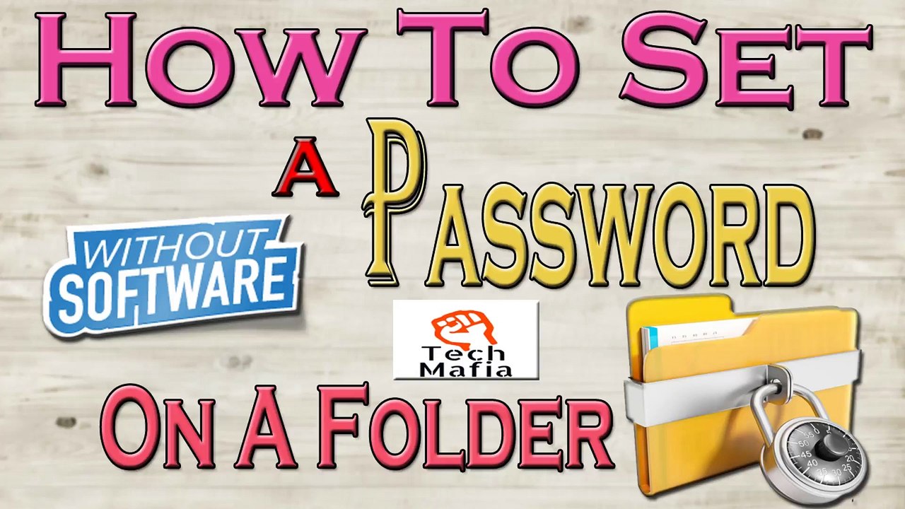 How To Set A Password On A Folder