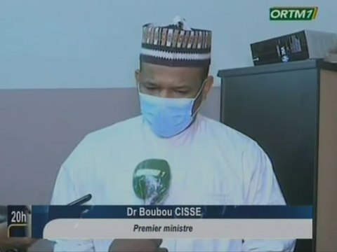 ORTM - Le Premier ministre Dr Boubou CISSE visite les locaux de l’ORTM victime des actes de vandalisme