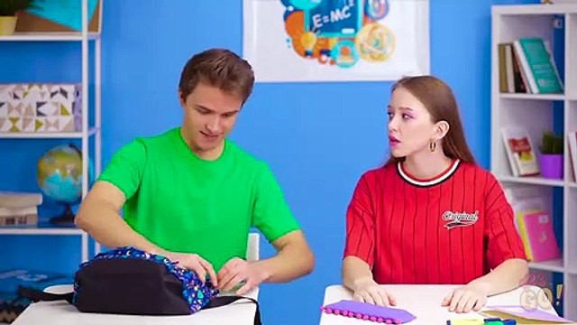 COOL WAYS TO SNEAK FOOD INTO CLASS Back To School Hacks and Pranks by 123 GO!