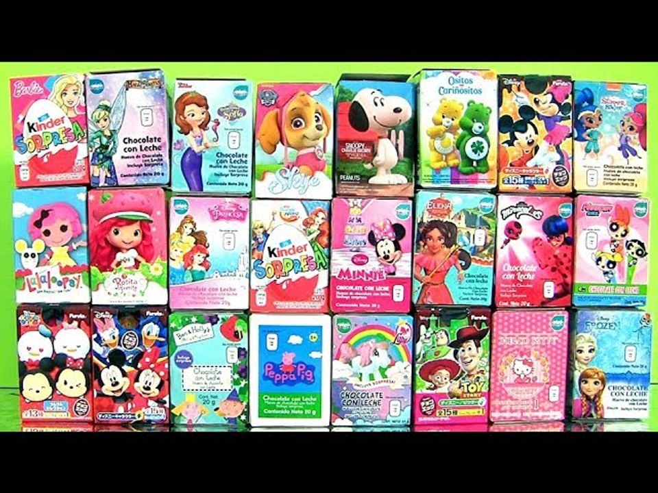 25 Surprise Eggs Vampirina Kinder Surprise MLP Pixar Angry Birds Disney Princess