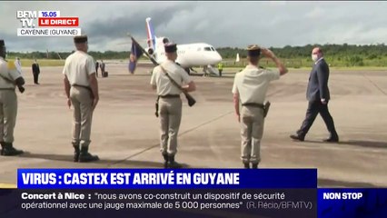 Download Video: Coronavirus: Jean Castex est arrivé à Cayenne pour une courte visite en Guyane