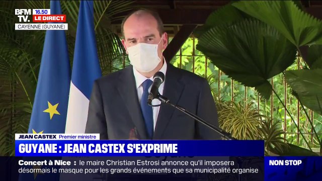 Jean Castex: Cette visite témoigne de ma volonté forte d'exprimer à la Guyane, la solidarité et le total engagement de la République