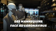 Au Canada, ces mannequins font respecter la distanciation physique au restaurant