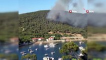 İBB, Heybeliada’daki yangına çok sayıda araç ve helikopterle müdahale etti