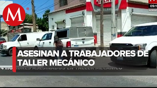 Asesinan a cuatro hombres al interior de taller mecánico en Baja California
