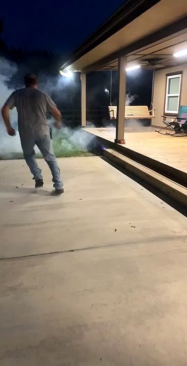 Fallen Fireworks Explode Towards House