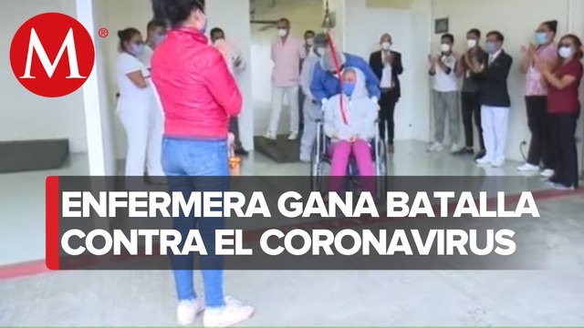 Enfermera del IMSS vence al covid-19 y egresa del Hospital de Expansión del Autódromo Hermanos Rodríguez