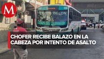 Balean a chofer de ruta urbana tras intento de asalto