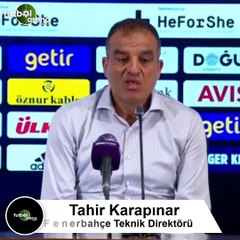 Tahir Karapınar: "Taraftarımızdan özür diliyoruz"