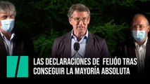 Las declaraciones de  Feijóo tras  conseguir la mayoría absoluta