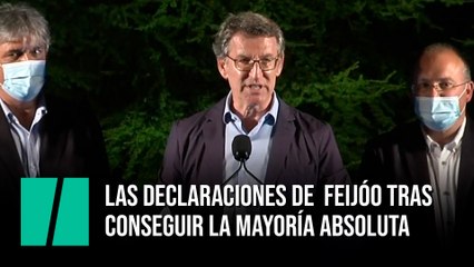 Las declaraciones de  Feijóo tras  conseguir la mayoría absoluta