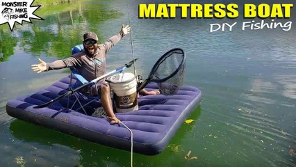AIR MATTRESS Bass Fishing DIY setup