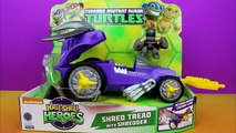 Teenage Mutant Ninja Turtles Half Shell Heroes Shredder's Shred Tread take on Leo Mikey Donnie Raph
