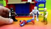 Playskool Spiderman gets tricked by Bane pretending to be Batman Imaginext Green Goblin