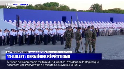 14-Juillet : les dernières répétitions du défilé place de la Concorde