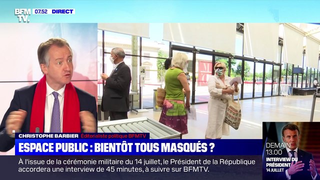 L'édito de Christophe Barbier: Espace public, bientôt tous masqués ? - 13/07