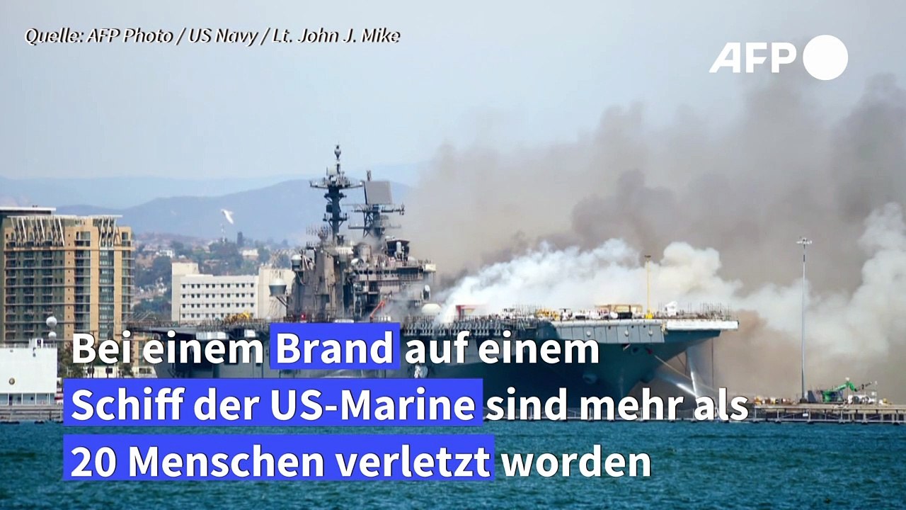 Brand auf US-Marineschiff: Mehr als 20 Verletzte