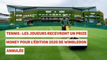 Tennis : les joueurs recevront un prize money pour l'édition 2020 de Wimbledon annulée