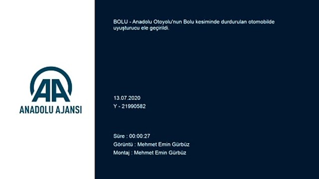 Otoyolda durdurulan otomobilden uyuşturucu çıktı - BOLU